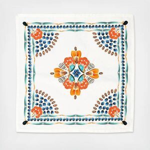 Juliska Al Fresco Oceanica Seashell Print Cotton Napkin 22” Mint